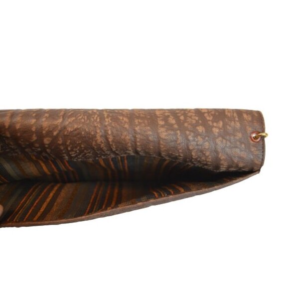 Vintage Men’s Brown Buffalo Leather Wrist Travel Purse / Manbag – EUC - Picture 4 of 7